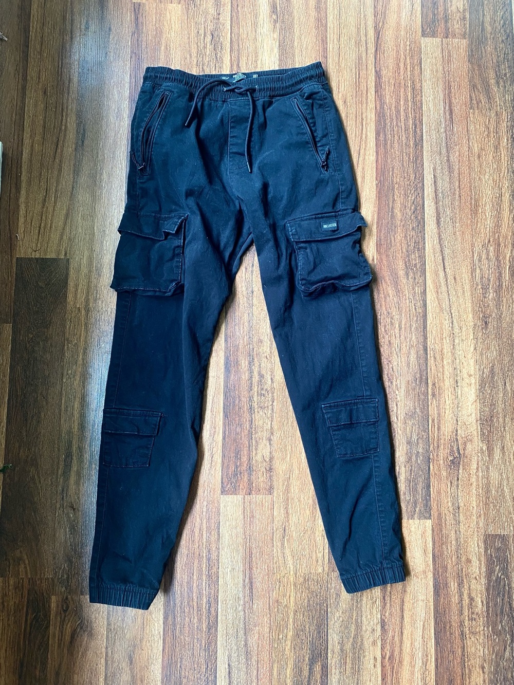 Men’s Hollister Black Cargo Jogger Pants, Sz. XST, Extra Small Tall